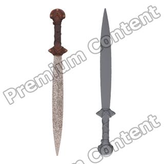 Sword Weapon RAW 3D Scan #4